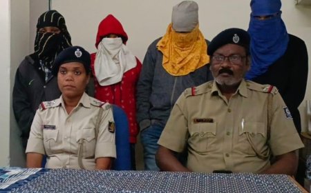 ୬୦ଲକ୍ଷ ଟଙ୍କା ମାଗି ୪ ନକଲି ମାଓବାଦୀ ଗିରଫ।